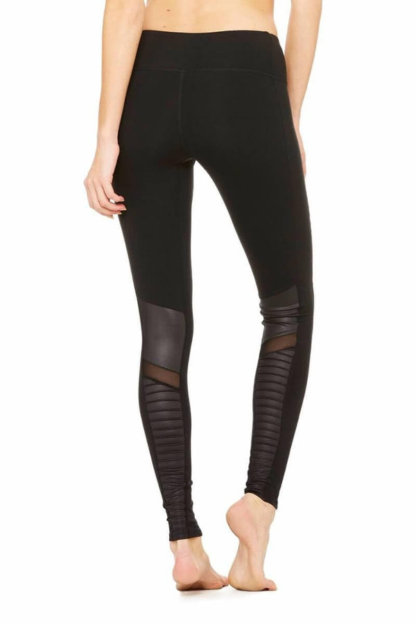 SEA YOGI High Waist Moto legging by Alo, Yoga Shop in Palma de Mallorca, black, back