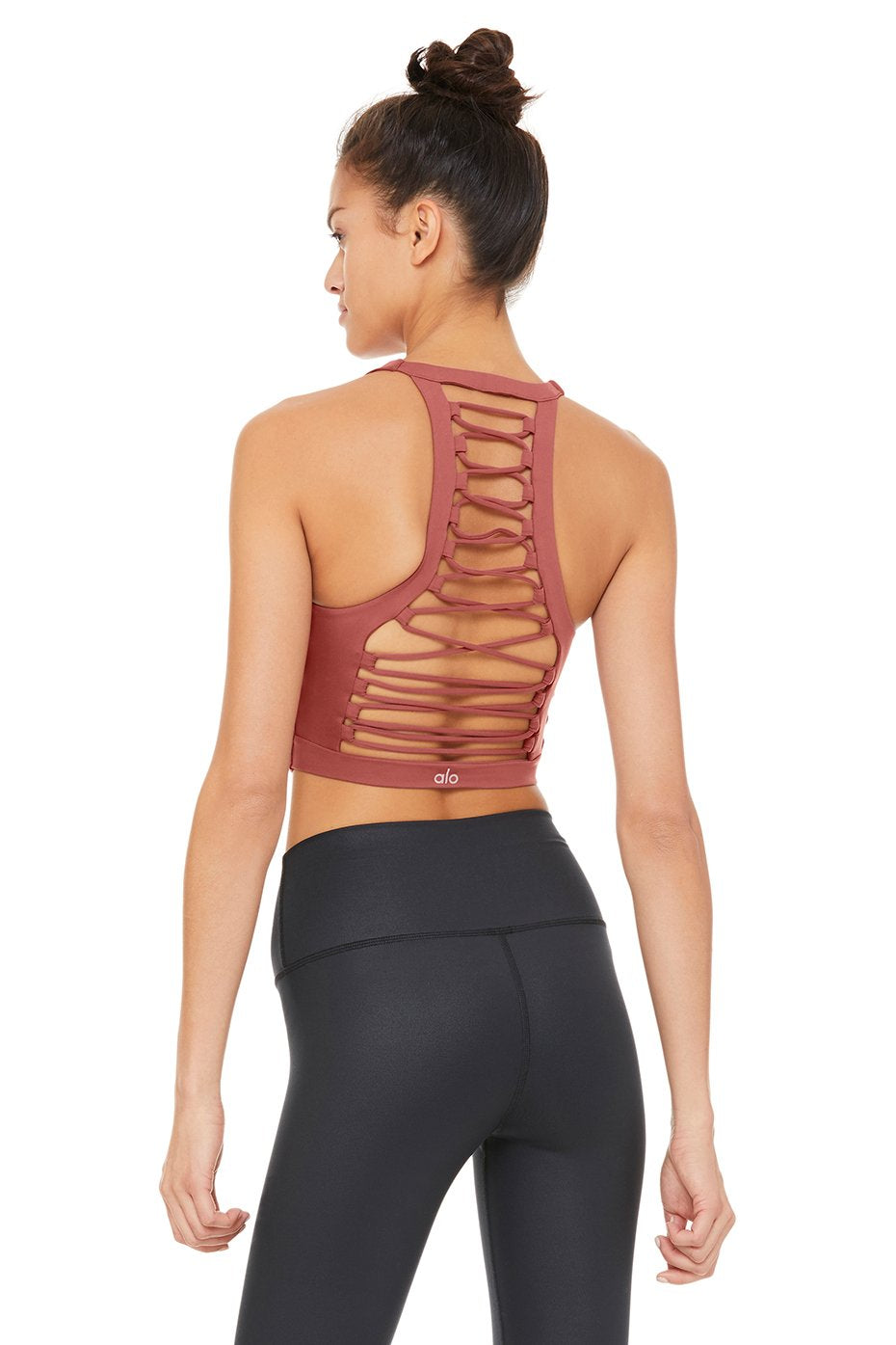 ALO YOGA MOVEMENT BRA ROSEWOOD