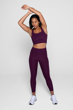 GIRLFRIEND COLLECTIVE // PALOMA BRA CROPPED - PLUM