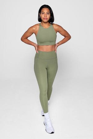 GIRLFRIEND COLLECTIVE // COMPRESSIVE HIGH RISE LEGGING - OLIVE