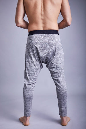 SEA YOGI // Matsyendra Fisherman Yoga Pants for men in Grey by OHMME, Online Yoga Shop, back