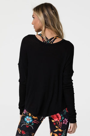 ONZIE // CAMISETA RAGLAN PULLOVER - BLACK