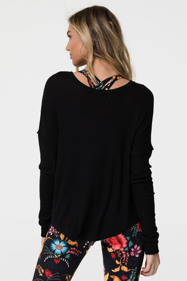 ONZIE // CAMISETA RAGLAN PULLOVER - BLACK