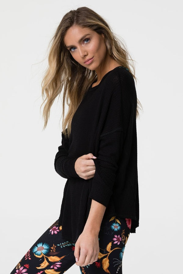 ONZIE // CAMISETA RAGLAN PULLOVER - BLACK
