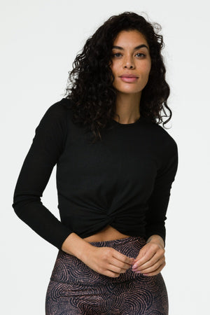 ONZIE // TWIRL TOP - BLACK