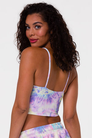 ONZIE // CAMI BELLE CROP TOP - NEON TIE DYE