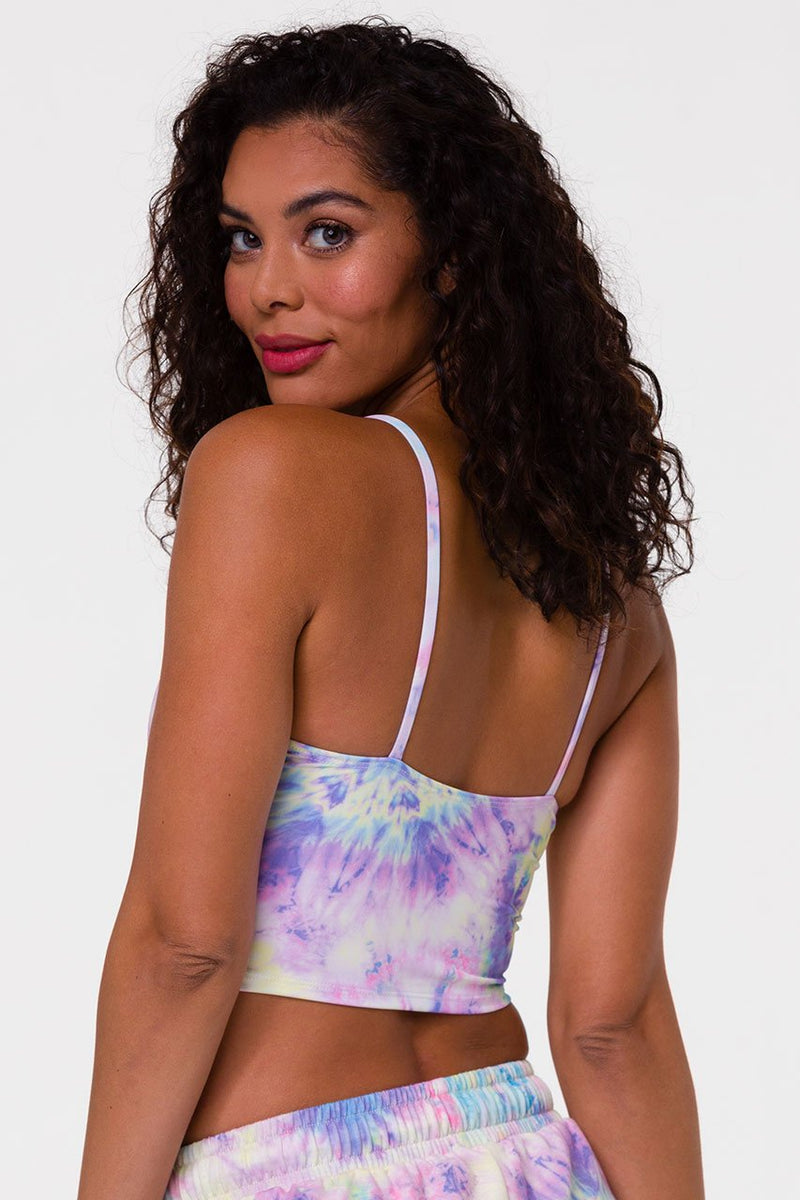 ONZIE // CAMI BELLE CROP TOP - NEON TIE DYE