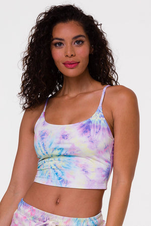 ONZIE // CAMI BELLE CROP TOP - NEON TIE DYE