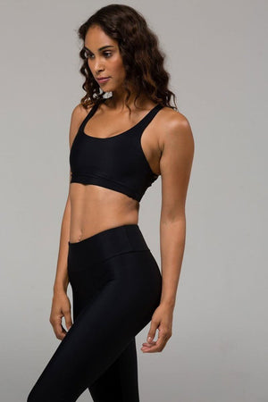 SEA YOGI // Onzie chic Yoga Bra en negro, left