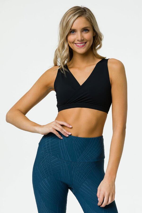 SEA YOGI // Onzie crossover bra en negro
