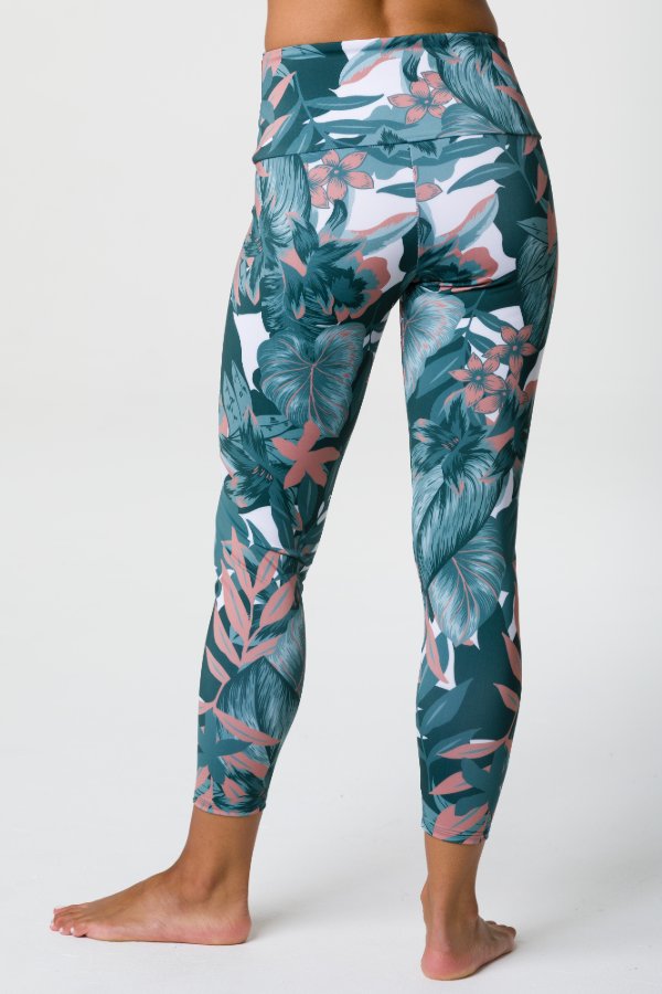 SEA YOGI // Onzie High basic Midi mallas con tropical camo print