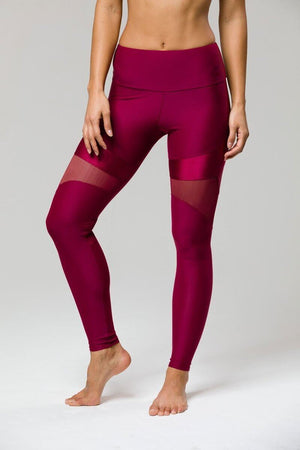 SEA YOGI // Royal Legging by Onzie in Burgundy, front