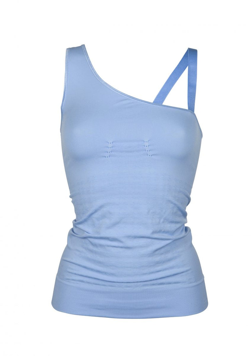 RUN & RELAX // ONE SHOULDER TOP - ICE BLUE