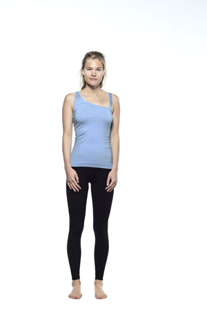 RUN & RELAX // ONE SHOULDER TOP - ICE BLUE