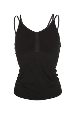 RUN & RELAX // ANJALI BAMBOO YOGA TOP - BEAUTIFUL BLACK