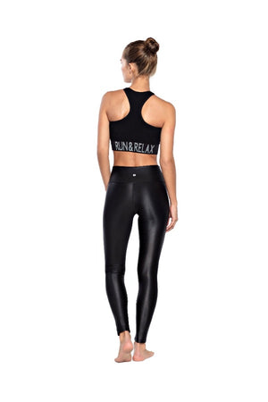 RUN & RELAX // SHINE LEGGINGS - BEAUTIFUL BLACK