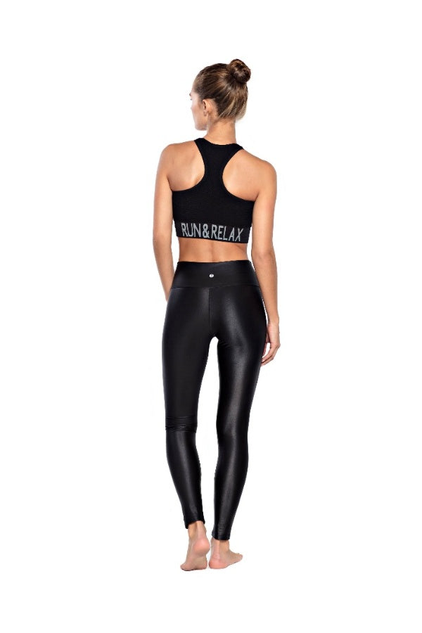 RUN & RELAX // SHINE LEGGINGS - BEAUTIFUL BLACK