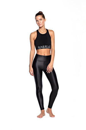 RUN & RELAX // SHINE LEGGINGS - BEAUTIFUL BLACK