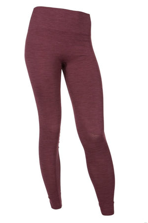 SEA YOGI // Run and Relax, Bandha Bamboo leggings in port wine red, front