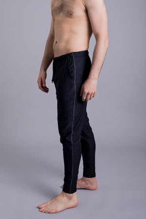 SEA YOGI // Dharma Yoga Pants in Black by OHMME, Online Yoga Shop, left side