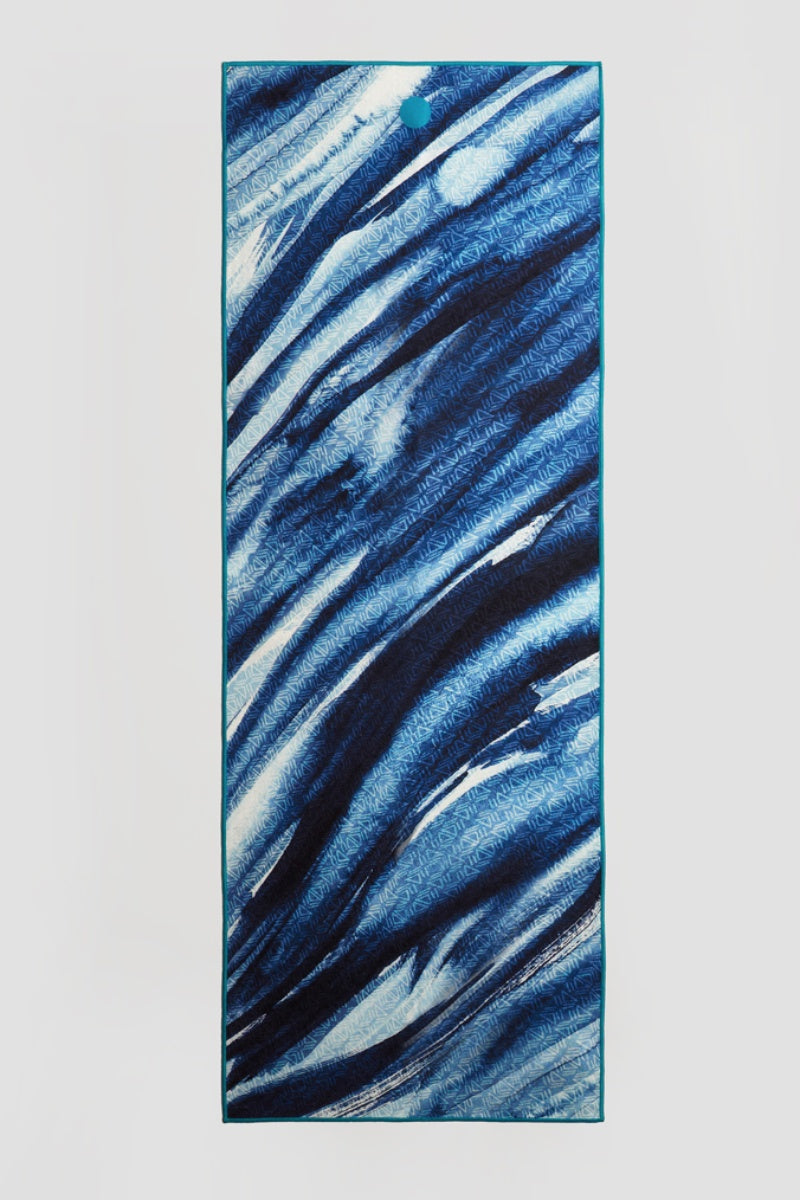 SEA YOGI // Yogitoes skidless towel in Serene style by Manduka, spread out image