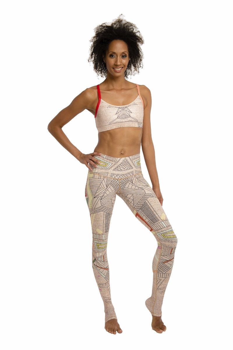 SEA YOGI // Aztec Endless leggings by Niyama Sol, Online Yoga Store, front