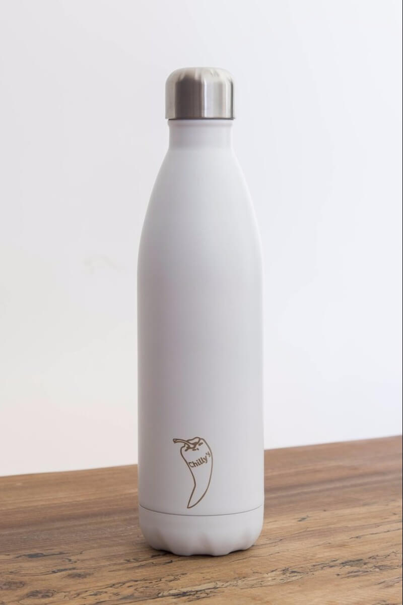 SEA YOGI water bottles in white, 24 hours cold or hot by Chilly, 750ml