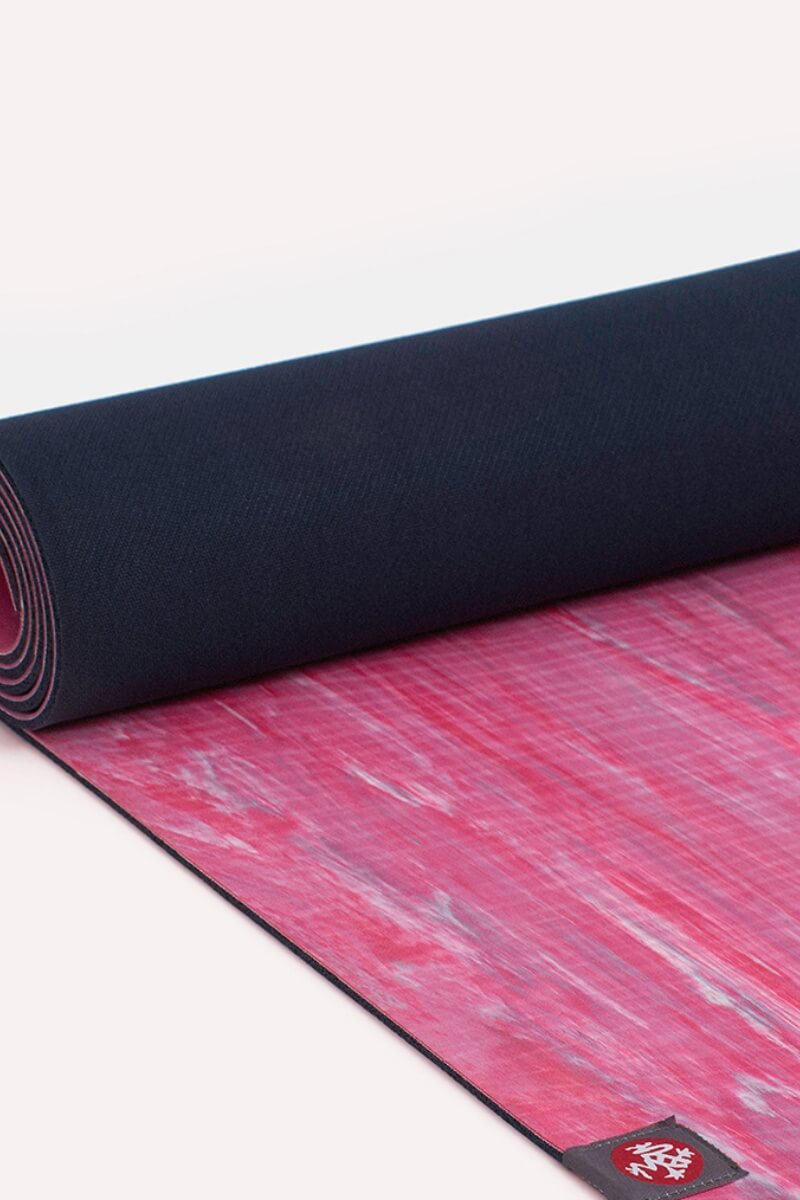 SEA YOGI Carval eKO Lite Yoga Mat from Manduka - rolled out - pink and blue - Online Yoga shop from Europe