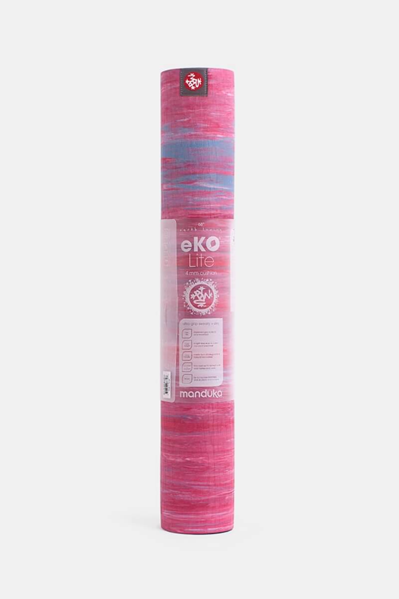 SEA YOGI Carval eKO Lite Yoga Mat from Manduka - rolled up - pink and blue - Online Yoga shop from Europe