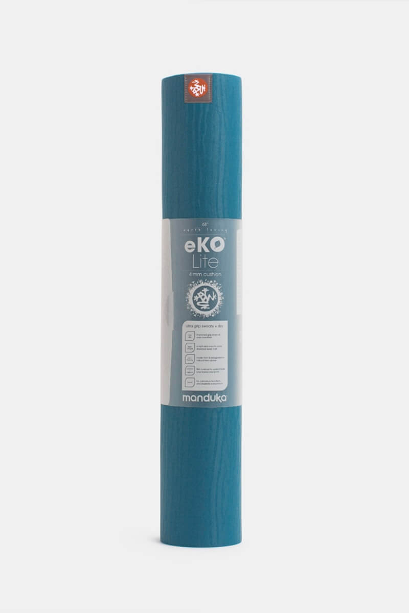 SEA YOGI Maldive eKO Lite Yoga Mat from Manduka - rolled up  - blue and pink - Online Yoga shop from Europe