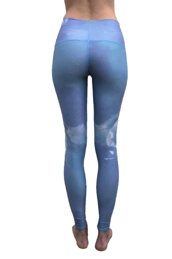 SEA YOGI // High Horses hot pant in Blue by teeki, recycled yoga leggings, Sea Yogi, back