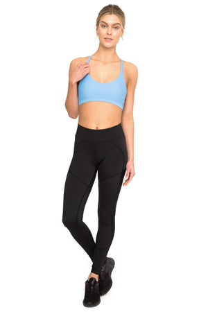 DHARMA BUMS DBX PERFORMANCE COMPRESSION LEGGING IN BLACK AND FRONT IMAGE