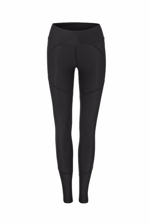 DHARMA BUMS DBX PERFORMANCE COMPRESSION LEGGING IN BLACK AND BACK ZOOMED IMAGE