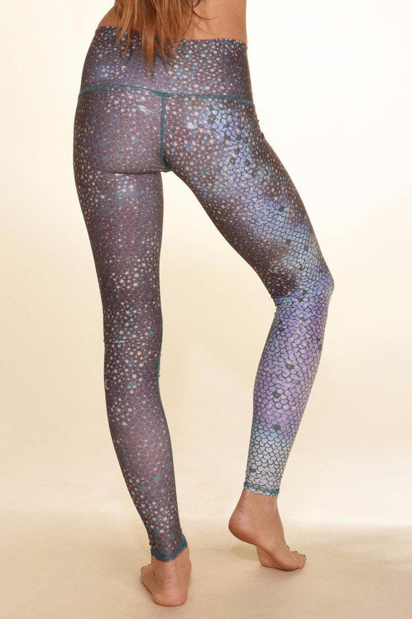 TEEKI MERMAID FAIRYQUEEN HOT PANT- TEAL - BACK IMAGE - Sea Yogi