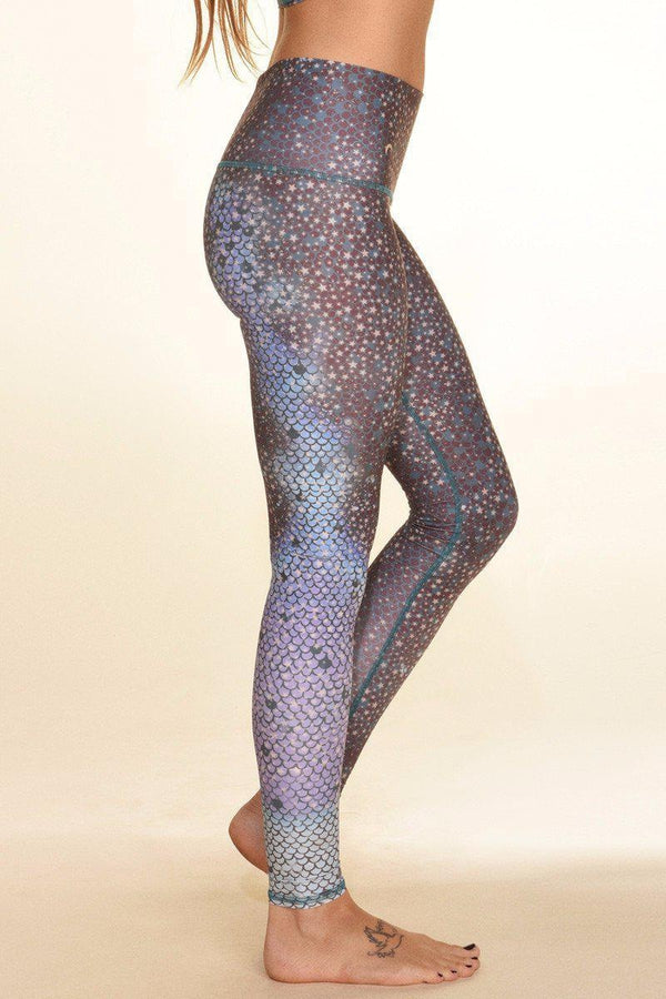 TEEKI // MERMAID FAIRYQUEEN HOT PANT - TEAL - SIDE IMAGE - Sea Yogi