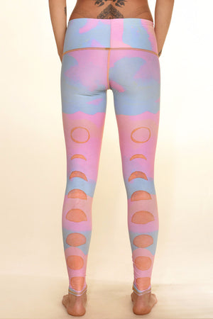 TEEKI NEW MOON HOT PANT IN RAINBOW COLOUR AND BACK IMAGE - Sea Yogi