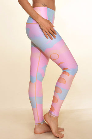 TEEKI NEW MOON HOT PANT IN RAINBOW COLOUR AND SIDE IMAGE - Sea Yogi