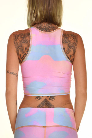 TEEKI NEW MOON MERMAID TANK IN RAINBOW STYLE AND BACK IMAGE