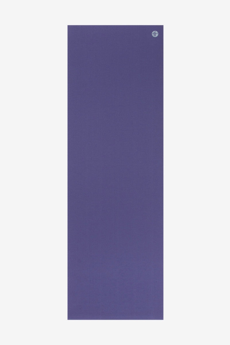 MANDUKA PROLITE YOGA MAT IN PURPLE AND SPREAD OUT IMAGE